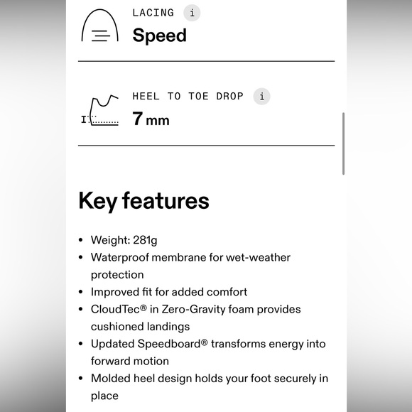 On Cloud 5 Waterproof Men’s Shoes Size 12 Black Performance Running Gently Used - Picture 7 of 16